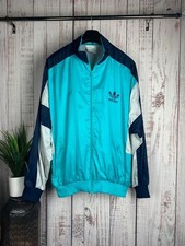 Adidas Vintage 90s Track Jacket Teal /  White – Men’s XL – Oversized Trefoil