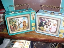 2 Vandor Collectible Tins ~WIZARD OF OZ~ TV Style Lunchbox 2000