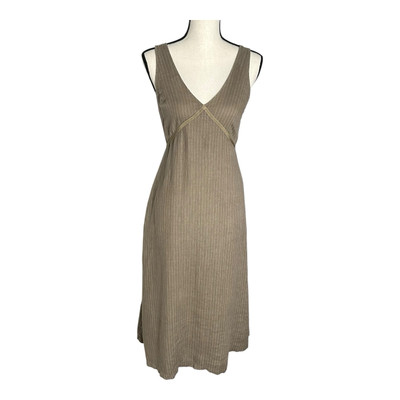 knee length dresses for ladies Stonewashed Linen Women Dress Silvia