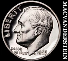 1963 Silver Roosevelt Dime - Choice Gem Proof  Lustrous  No Reserve  #i7036