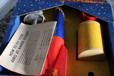 Vintage 1950's /60's Aero-Range Rocket in Box Complete with Fuel
