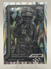 2025 Topps Chrome F1 Charles Leclerc Black White RayWave Refractor #137