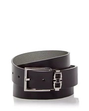 Salvatore Ferragamo Gancini Buckle Reversible BLack/GRAY Leather Belt 95cm/38''