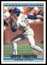 1992 Donruss #714 Mitch Webster