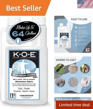 K.O.E Kennel Odor Eliminator Concentrate, 16 oz - Fresh Scent, Safe for Pets