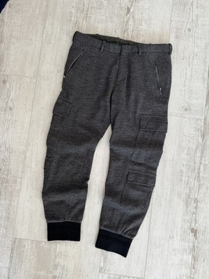 Neil Barrett Designer Cargo Hose Multipocket Jogger Wollmischung Herren 50 / M