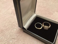 Yellow Gold Wedding Ring Set 9ct