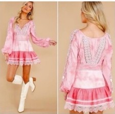 Love Shack Fancy Chelie BOHO Pink Dress Sz 4 BEAUTIFUL! Pricefirm