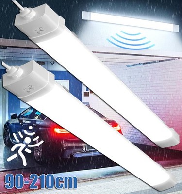 LED Feuchtraumleuchte 90/120CM Deckenleuchte Werkstattlampe mit Bewegungsmelder