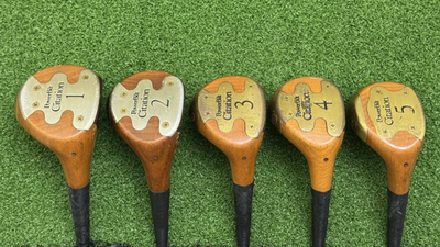 #ad PowerBilt Golf Citation USA Persimmon 1 2 3 4 5 WOOD SET Right Steel Dynamic quot;Cquot; $119.99
