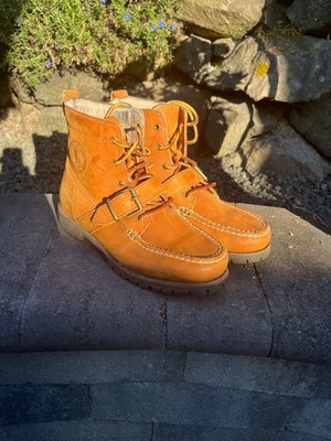 Polo Ralph Lauren Redmond-BO-CSL Leather Buckle Boots Size 7.5D