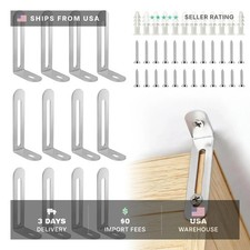 12 Pack Baby Proofing Anti Tip Furniture Anchors Kit - Heavy Duty Steel Wall Anc