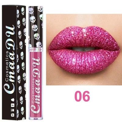 CmaaDU 8 Colors Glitter Liquid Lipstick Matte Waterproof Long Lasting Lip Gloss