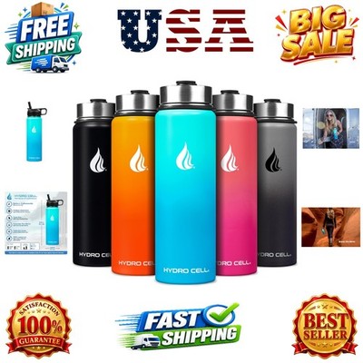Stainless Steel Insulated Water Bottle with Straw - For Cold & Hot Drinks - M...