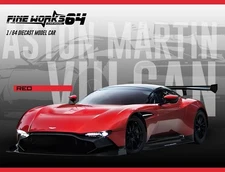 1:64 Fine Works Aston Martin Vulcan Diecast Car Models Opening Hood Limited 999