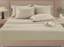 Hotel Signature 800 Thread Count Cotton 6-piece Sheet Set - King Beige - New