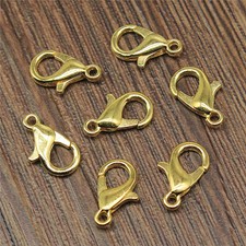 50PCS Alloy Gold Tone Lobster Clasp 12mm Jewelry Finding GGG21