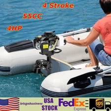 4.0 HP Outboard Motor 4 Stroke Gas Motor Boat Engine Long Shaft Air Cooling