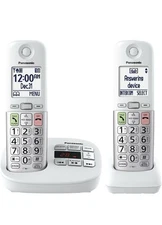 Panasonic Expandable Cordless Phone Answering Machine Call Block 2 Handset. H2