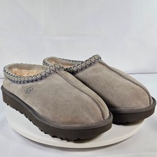 UGG Tasman Slipper Grey Suede Wool Lined Slip On Shoes 5955 Womens 10
