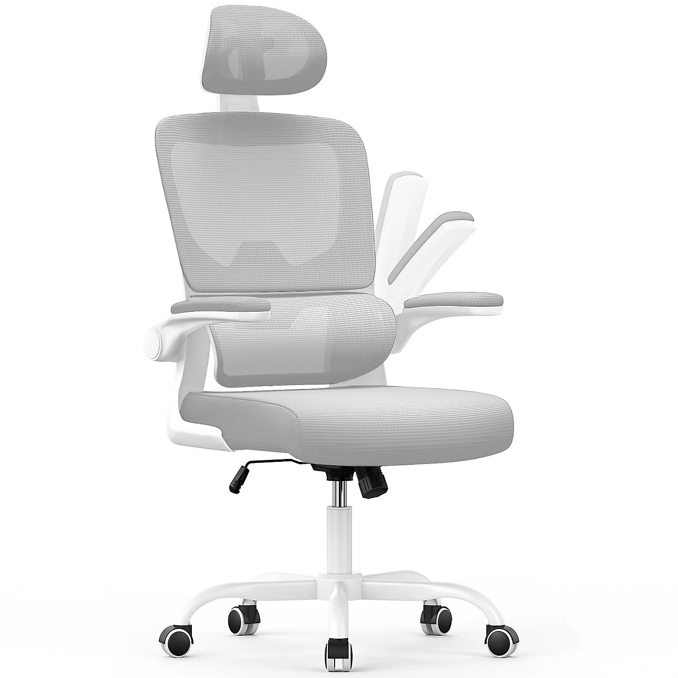 Ergonomic Office Chair Swivel Computer Chair with 3D Armrest Grey