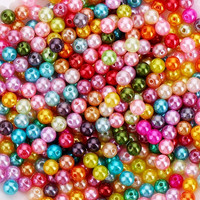 Prasacco 500 StüCk Bastelperlen, 8 Mm Acrylperlen Mit Loch Runde Bunte Undurchsi