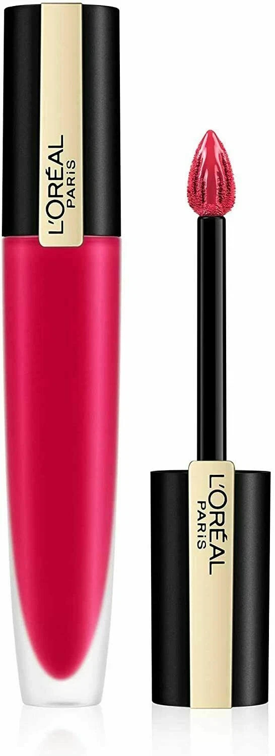 (2 PACK) L'Oreal Rouge Signature Matte Metallic Lip Stain - 424 (I Represent)