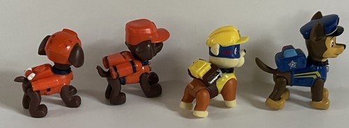 Lot of 4 Assorted PAW PATROL Figures Chase Rocky Rubble Super Pup 2.5" - Picture 7 of 7