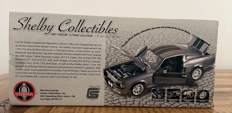 1:18 chrome "Eleanor" signed by Carroll Shelby 462 of 500 Limited edition - Image 4 of 4