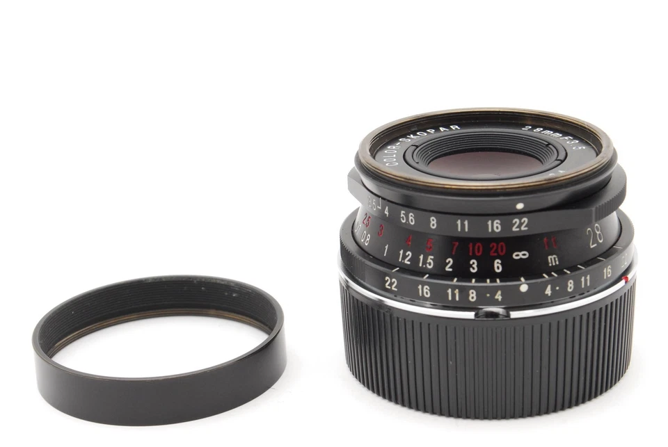 [COMO NUEVO con Capucha] Voigtlander COLOR SKOPAR 28mm f3.5 Negro Lente Leica Montura M JAPÓN Foto 3 de 4