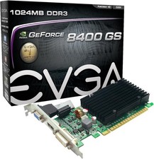 EVGA NVIDIA GeForce 8400 GS 01GP31302LR 1024MB DDR3 SDRAM PCI Express 2.0