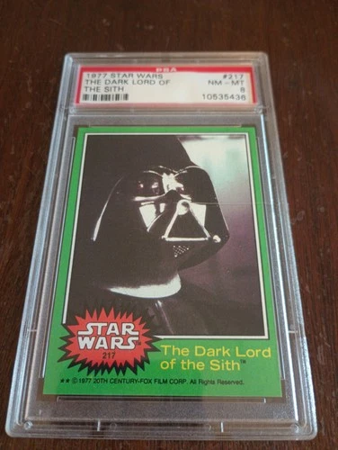 1977 Topps (Star Wars/4th.Series) #217 Dark Lord Of The Sith (PSA 8)cracked case