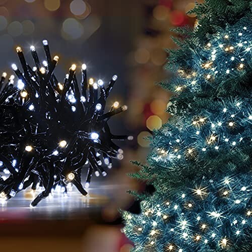 ANSIO® 480 LED 6m/20ft Cluster Christmas Lights Warm & Cool White USED