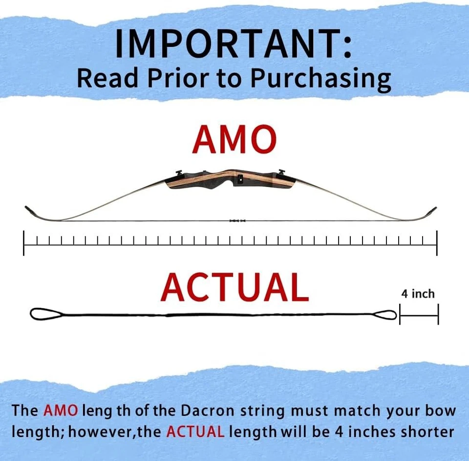 PMZ String Dacron 16 Strands Replacement for Traditional Archery Bow (44 inch) - Image 2 of 4