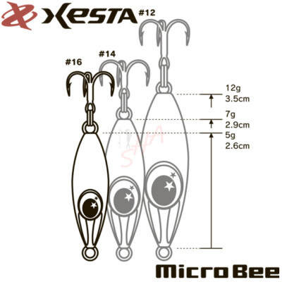 Leurre Métal Xesta Micro Bee 12 Grammes, Couleur ZL, Pour Bar De Mer, Neuf