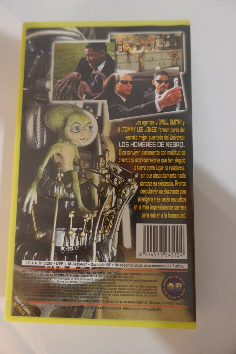 Men in Black VHS Video Club Movie - Men in Black Will Smith | eBay