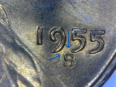 1955 S/S/S Lincoln Wheat Cent  GEM BU Red FS-501 Cherrypickers Variety RARE