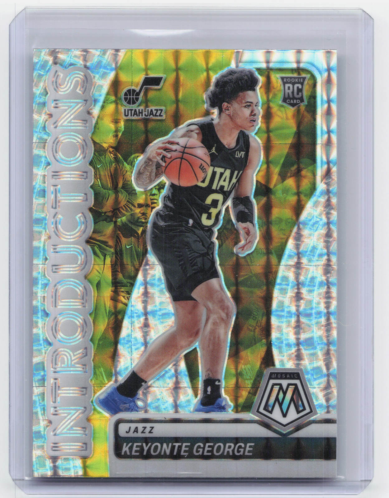 2023-24 Panini Mosaic #20 Keyonte George Introductions Silver Mosaic RC