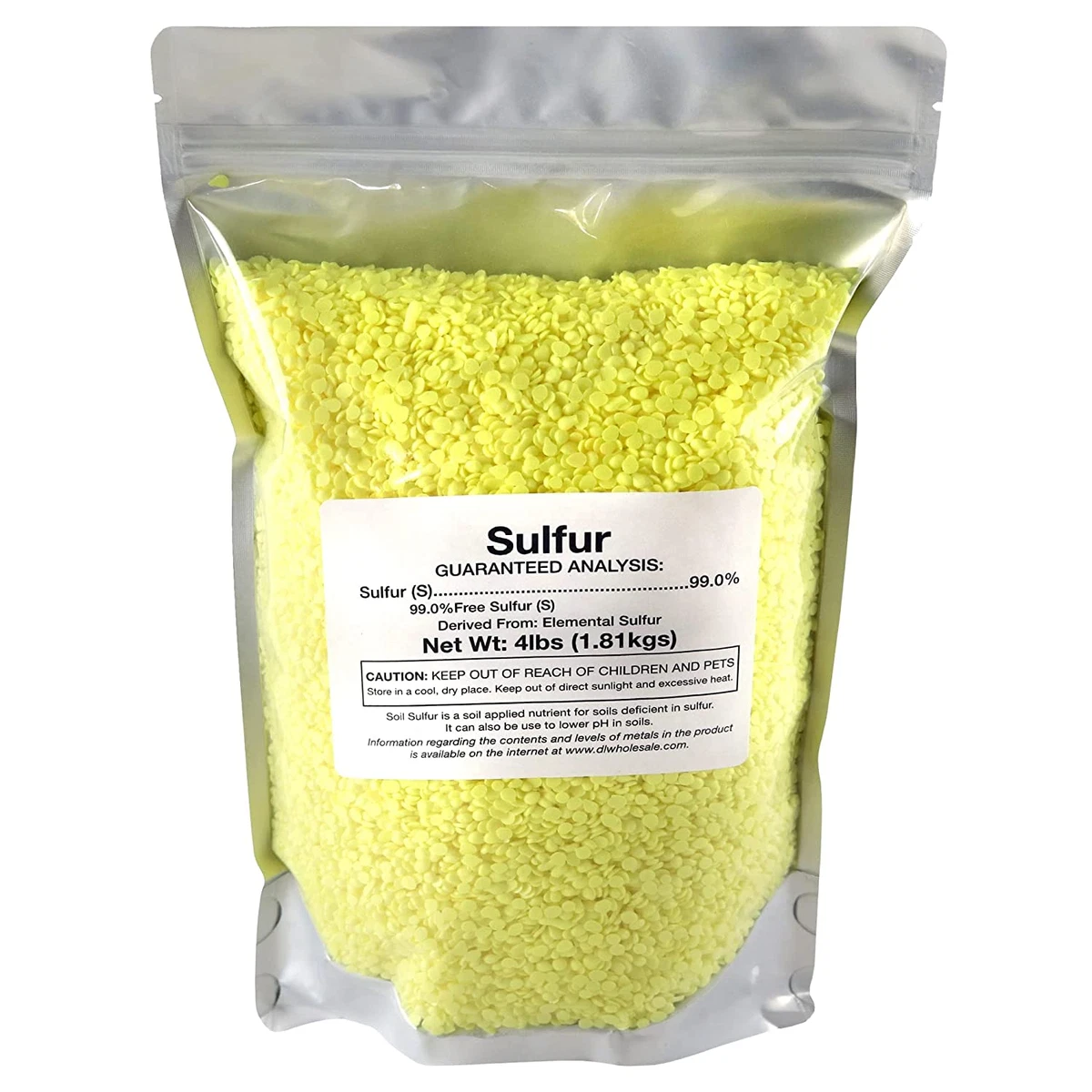 Sulfur Bag 4Lb Organic Plant Fertilizer Garden Planting Soil Food