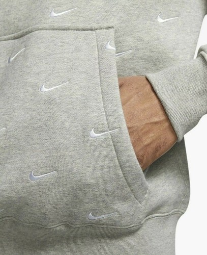 SUDADERA CON CAPUCHA NIKE NIKELAB NRG CON LOGOTIPO SWOOSH GRIS BREZO BLANCO CJ8907 050 talla M - Imagen 7 de 10