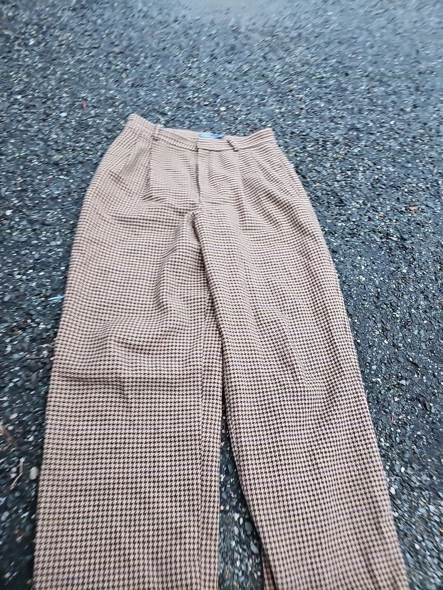 パンツ RALPH LAUREN WOOL HOUNDTOOTH SLACKS Lauren