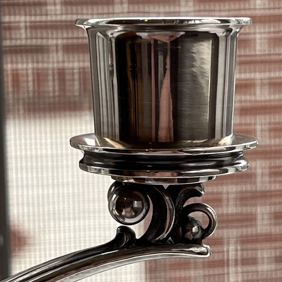 Candelabro de dos brazos Georg Jensen de plata de ley Harald Nielsen No. 278 Foto 3 de 4
