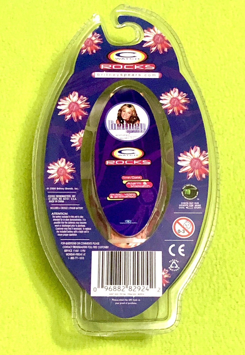RARE Vintage Britney Spears C Watch Rocks Animated Fashion Watch
