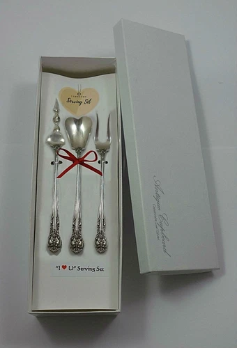King Edward by Gorham Sterling Silver "I Love You" Serving Set 3pc Custom Gift