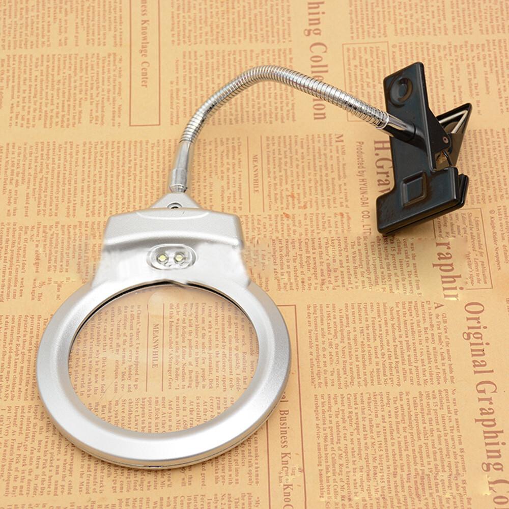 New Desk Table Clamp Mount Top Magnifier LED Light Magnifying Painting Tools TBN