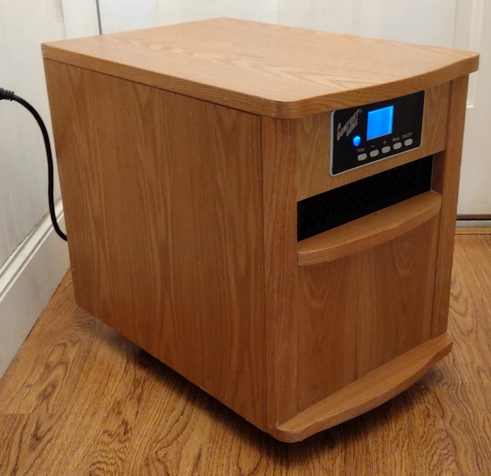 Calentador de cuarzo infrarrojo CZ2011 Comfort Zone® Deluxe acabado roble Foto 3 de 4