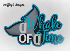 CRAFTECAFE WHALE VACATION TITLE premade paper piecing scrapbook diecut piecepage