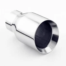 Round Slant Dual Wall 4.5" Out 3" Inlet 7" Long Stainless Steel Exhaust Tip