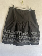 Grace Hill Skirt Black Size 16 Lined Fit And Flare Skirt Side Zip Knee Length