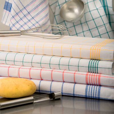 Geschirrtuch Trockentuch Küchentuch halbleinen kariert waschbar